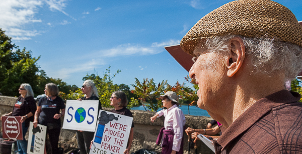 Dr. Jack Weltner (87 years old ).  In the background: Joy Gurrie, Anne Goodwin, and Ingrid Geis