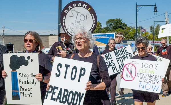 Protesters march towards scene of the "die-in."