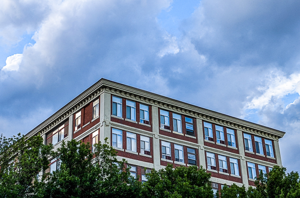 Brick and cement apartment building